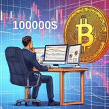 Bitcoin по 100000 дол. Logo