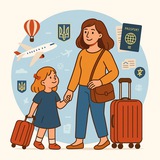 Еміграція з дитиною Logo